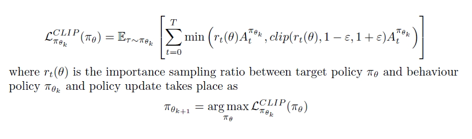 PPO with clipped objective